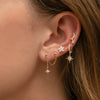 Wholesale Stud Earrings S925 Silver Needle With Inlaid Zircon Flower Design For Women