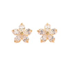 Wholesale Stud Earrings S925 Silver Needle With Inlaid Zircon Flower Design For Women