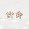 Wholesale Stud Earrings S925 Silver Needle With Inlaid Zircon Flower Design For Women