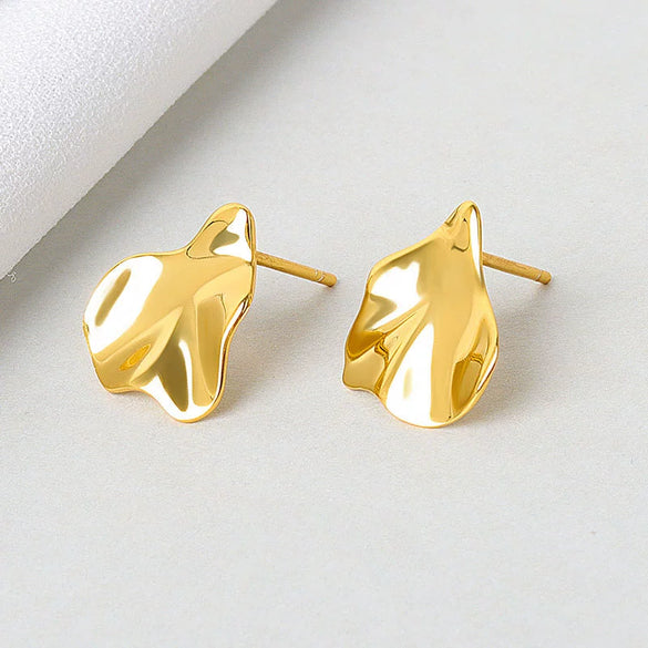 Wholesale Stud Earrings S925 Sterling Silver Geometric Oval Simple Style Female Jewelry