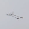 Wholesale Stud Earrings S925 Sterling Silver Geometric Rectangular Horse Eye Tassel Electroplated For Women