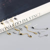 Wholesale Stud Earrings S925 Sterling Silver Geometric Rectangular Horse Eye Tassel Electroplated For Women