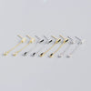 Wholesale Stud Earrings S925 Sterling Silver Geometric Rectangular Horse Eye Tassel Electroplated For Women
