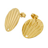 Wholesale Stud Earrings Stainless Steel French Retro Style With Weaving Vertical Stripes Pattern And Electroplating Treatment