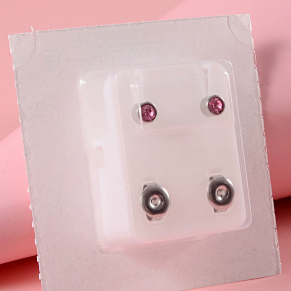 Wholesale Stud Earrings 304 Stainless Steel Geometric Czech Diamond 24K Real Gold Plated Nickelfree Ethylene Oxide Disinfected Unisex