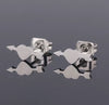 Wholesale Stud Earrings Stainless Steel Geometric Heart Arrow Design Electroplated For Women