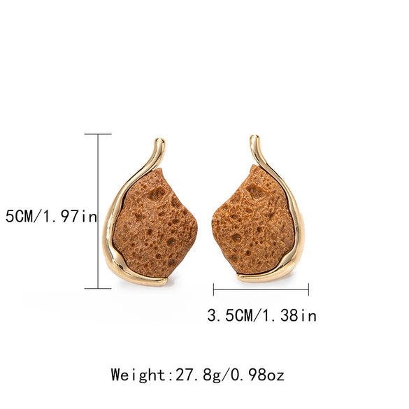 Wholesale Stud Earrings Stainless Steel Geometric Irregular Shape Electroplated For Women