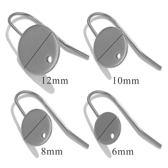 Wholesale Stud Earrings Stainless Steel Geometric Round Electroplated