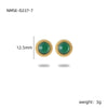 Wholesale Stud Earrings Stainless Steel Tiger Eye Stone Geometric Fashion Electroplating For Women