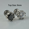 Wholesale Stud Earrings Stainless Steel Zircon Clawshaped Geometric Hip Hop Style Electroplated