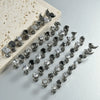 Wholesale Stud Earrings Stainless Steel Zircon Clawshaped Geometric Hip Hop Style Electroplated