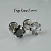 Wholesale Stud Earrings Stainless Steel Zircon Clawshaped Geometric Hip Hop Style Electroplated