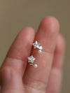 Wholesale Stud Earrings Sterling Silver Fivepointed Star Pearl Inlaid For Women Cute Style