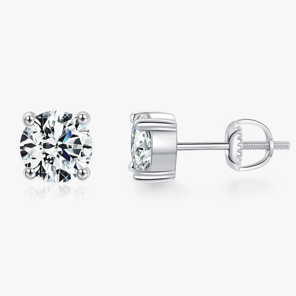 Wholesale Stud Earrings 925 Sterling Silver Geometric Gem Inlaid Women's Light Luxury