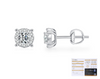 Wholesale Stud Earrings 925 Sterling Silver Geometric Style Gem Inlaid For Women