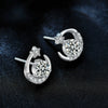 Wholesale Stud Earrings 925 Sterling Silver Star Moon Shape Micropaved Light Luxury Style