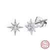 Wholesale Stud Earrings 925 Sterling Silver Starfish White Zirconium Electroplated Geometric Style For Women
