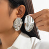 Wholesale Stud Earrings Zinc Alloy Geometric Irregular Fold Corrugated Smooth Petal Bow Style With Stainless Steel Ear Needles And Electroplating