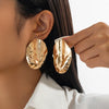 Wholesale Stud Earrings Zinc Alloy Geometric Irregular Fold Corrugated Smooth Petal Bow Style With Stainless Steel Ear Needles And Electroplating