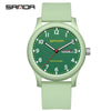 Wholesale Student Quartz Watch Candy Color Simple Cute Style Round Dial Stainless Steel Buckle Tpu Strap Abs Case Acrylic Mirror