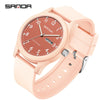Wholesale Student Quartz Watch Candy Color Simple Cute Style Round Dial Stainless Steel Buckle Tpu Strap Abs Case Acrylic Mirror