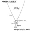 Wholesale Stylish Cross Clavicle Necklace For Women Stainless Steel With 18K Gold Multi Layer Color Preserving Electroplating Geometric Pattern