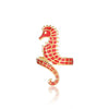 Wholesale Stylish Oil Dripping Seahorse Stainless Steel Ring With Electroplating Jewelry