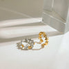 Wholesale Stylish Stainless Steel Geometric Ring With Gold And Silver Color Matching And Electroplating