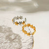 Wholesale Stylish Stainless Steel Geometric Ring With Gold And Silver Color Matching And Electroplating