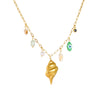 Wholesale Stylish Summer Ocean Conch Pendant Stainless Steel Goldplated Necklace For Women