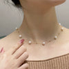 Wholesale Summer Pearl Star Geometric Necklace For Women Made Of Titanium Steel With Electroplating And O Word Chain