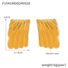 Wholesale Summer Titanium Steel Earrings In Irregular Square Shape With Striped Metallic Pattern And Electroplating Process For Women