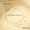 Wholesale Summer Trend Ins Wind White Shell Butterfly Diamond Double Stacked Anklet Stainless Steel 18K Geometric Foot Chain
