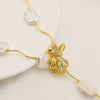 Wholesale Sweater Chain Natural Freshwater Pearl Retro Long Necklace With 18K Gold Plating Color Protection