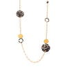 Wholesale Sweater Necklace Stainless Steel Acrylic Leopard Print Round Electroplated Light Luxury Style Women's Accessories