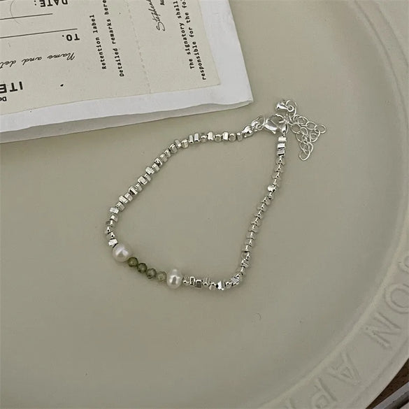 Sweet Color Block Natural Stone Stone Asymmetrical Beaded Bracelets