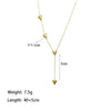 Wholesale Sweet Cool Style Love Water Drop Bell Pattern Titanium Steel Electroplated Heart Necklace And Bracelet Jewelry Set For Women