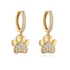 Wholesale Sweet Copper Earrings With Colored Diamond Fruit Cherry Strawberry And Animal Bear Paw Patterns And Zirconia Treatment