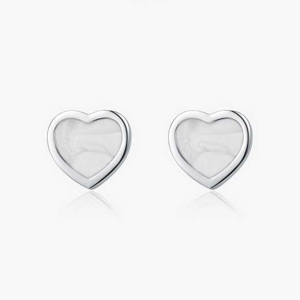 Wholesale Sweet Fairy Heartshaped 925 Sterling Silver Earrings With Electroplating For Women