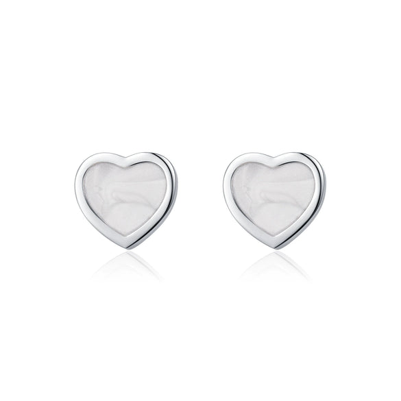Wholesale Sweet Fairy Heartshaped 925 Sterling Silver Earrings With Electroplating For Women
