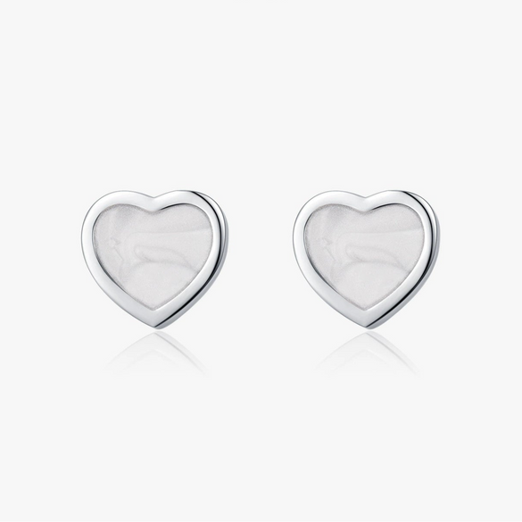 Wholesale Sweet Fairy Heartshaped 925 Sterling Silver Earrings With Electroplating For Women