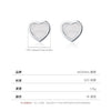 Wholesale Sweet Fairy Heartshaped 925 Sterling Silver Earrings With Electroplating For Women