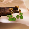 Wholesale Sweet Fairy Style Fruit Pattern Cherry Stainless Steel Electroplated Jewelry Set For Women Necklace Earring