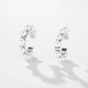 Wholesale Sweet Geometric Imitation Pearl Electroplated Stainless Steel Ear Clip Earrings For Women