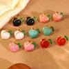 Wholesale Sweet Girl Style Dripping Oil Fruit Earrings Made Of 304 Stainless Steel