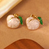 Wholesale Sweet Girl Style Dripping Oil Fruit Earrings Made Of 304 Stainless Steel