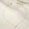 Wholesale Sweet 24K Gold Plated Stainless Steel Heart Shape Necklace For Women