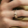Wholesale Sweet Love Heart Shaped Stainless Steel Ring With 18K Gold Plated Electroplating For Women Light Luxury Jewelry