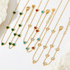 Wholesale Sweet Love Pattern Stainless Steel Jewelry Set With Zircon Inlay And Electroplating Treatment Necklace And Bracelet With O Chain And Love Water Drops Bell Patterns