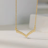 Wholesale Sweet Nature Heart Shape Titanium Steel Copper Electroplated Clavicle Chain Necklace For Women